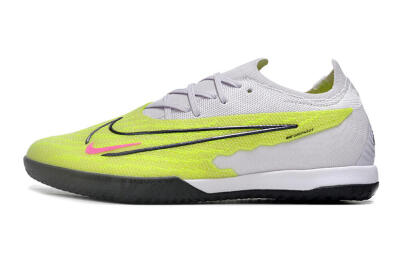 Men's Nike Phantom GX Elite IC Indoor & Futsal Low-Tops Football Shoes - Yellow/Grey/Red/Black
