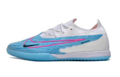 Men's Nike Phantom GX Elite IC Indoor & Futsal Low-Tops Football Shoes - Blue/White/Pink