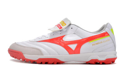 Men's Mizuno Morelia Classic TF Artificial Turf Low-Tops Football Shoes - White/Red/Green