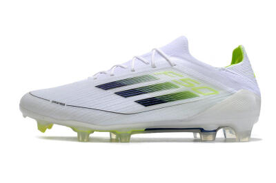 Men's Adidas F50 Adizero FG Firm Ground Low-Tops Football Boots - White/Black/Yellow