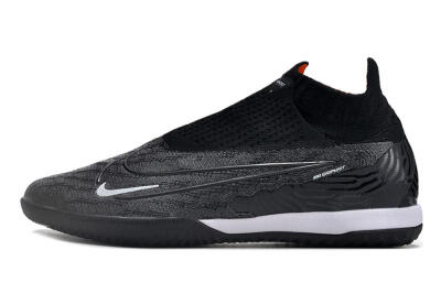Men's Nike Phantom GX Elite DF Link IC Indoor & Futsal High-Tops Football Shoes - Grey/Black/White