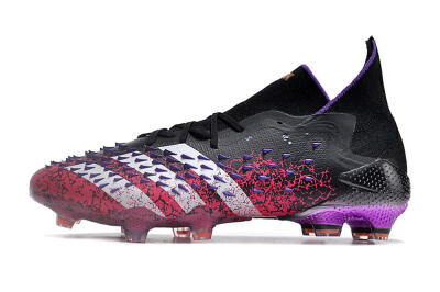 Unisex Adidas Predator Freak.1 FG Firm Ground High-Tops Football Boots - Black/Pink/Purple/Gold