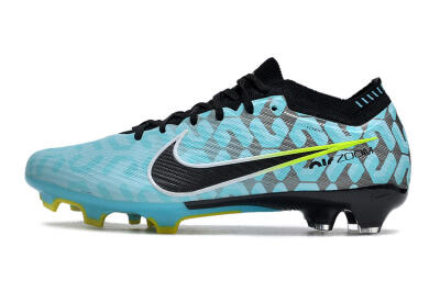 Unisex Nike Air Zoom Mercurial Vapor 15 Elite FG Firm Ground Low-Tops Football Boots - Blue/Black/White/Green