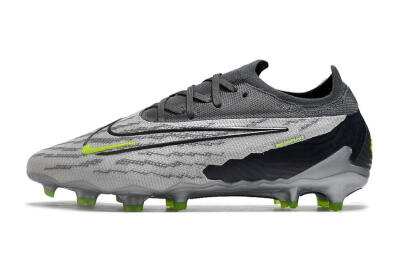 Men's Nike Phantom GX Elite FG Firm Ground Low-Tops Football Boots - Grey/Black/Green