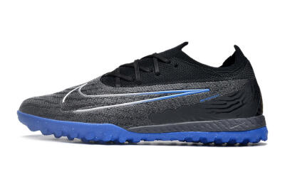 Men's Nike Phantom GX Elite TF Artificial Turf Low-Tops Football Shoes - Grey/Black/Blue