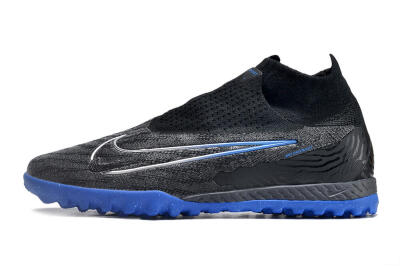 Men's Nike Phantom GX Elite DF Link TF Artificial Turf High-Tops Football Shoes - Grey/Black/Blue