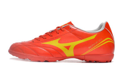 Men's Mizuno Monarcida Neo Ckassic TF Artificial Turf Low-Tops Football Shoes - Red/Gold