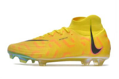 Men's Nike Phantom Luna Elite FG Firm Ground High-Tops Football Boots - Yellow/Black/Pink