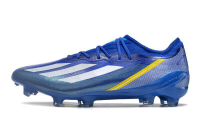 Men's Adidas X Crazyfast.1 FG Firm Ground Low-Tops Football Boots - Blue/White/Yellow