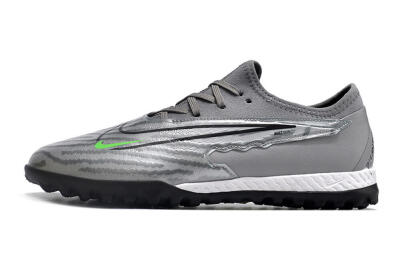 Men's Nike React Phantom GX Pro TF Artificial Turf Low-Tops Football Shoes - Silver/Grey/Black