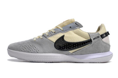Men's Nike Street Gato IC Indoor & Futsal Low-Tops Football Shoes - Grey/Beige/Black/White