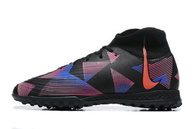 Men's Nike Phantom Luna Elite TF Artificial Turf High-Tops Football Shoes - Black/Blue/Red/Pink