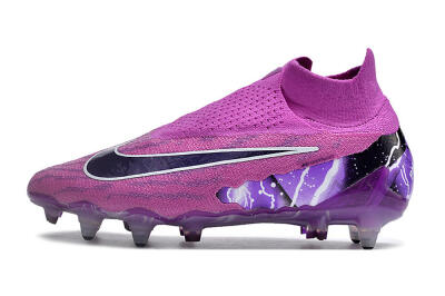 Men's Nike Phantom GX Thunder Elite DF Link SG Soft Ground High-Tops Football Boots - Purple/White/Black