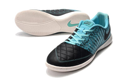 Men's Nike Lunar Gato 2 IC Indoor & Futsal Low-Tops Football Shoes - Black/Jade/White
