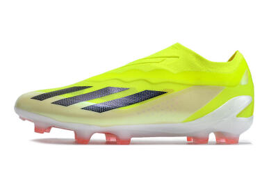 Men's Adidas X Crazyfast+ FG Firm Ground Low-Tops Football Boots - Yellow/Black/Pink