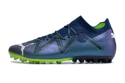 Men's Puma Future Ultimate MG Multi Ground Low-Tops Football Boots - Blue/Green