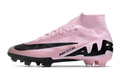 Unisex Nike Air Zoom Mercurial Superfly 9 Elite FG Firm Ground High-Tops Football Boots - Pink/Black