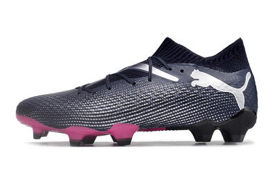 Men's Puma Future Ultimate 2024 FG Firm Ground Low-Tops Football Boots - Blue/Silver/Pink