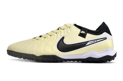 Men's Nike Tiempo Legend X Pro TF Artificial Turf Low-Tops Football Shoes - Beige/Black/White