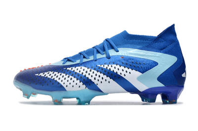 Men's Adidas Predator Accuracy.1 FG Firm Ground High-Tops Football Boots - Blue/Jade/White