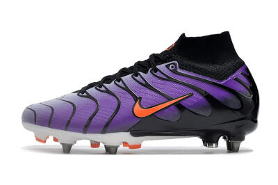 Men's Nike Air Zoom Mercurial Superfly 9 Elite SG Soft Ground High-Tops Football Boots - Purple/Black/Orange