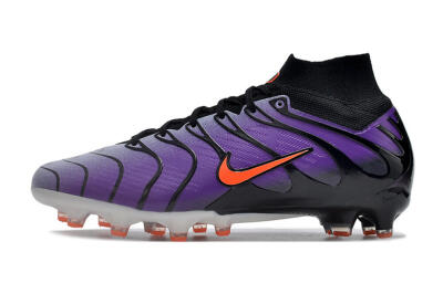 Men's Nike Air Zoom Mercurial Superfly 9 Elite AG Artificial Grass High-Tops Football Boots - Purple/Black/Orange