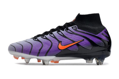 Men's Nike Air Zoom Mercurial Superfly 9 Elite SG Soft Ground High-Tops Football Boots - Purple/Black/Orange