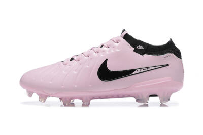 Men's Nike Tiempo Legend 10 Elite FG Firm Ground Low-Tops Football Boots - Pink/Black