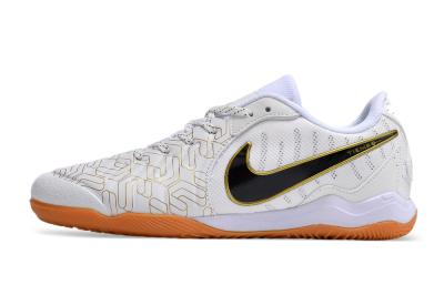 Men's Nike Tiempo Legend 10 Pro IC Indoor & Futsal Low-Tops Football Shoes - White/Gold/Black