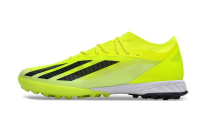 Men's Adidas X 23 Crazyfast.1 TF Artificial Turf Low-Tops Football Shoes - Yellow/Black/White