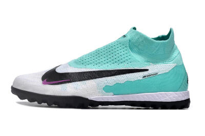 Men's Nike Phantom GX Elite DF Link TF Artificial Turf High-Tops Football Shoes - White/Jade/Black/Purple