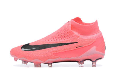 Men's Nike Phantom GX Elite DF Link FG Firm Ground High-Tops Football Boots - Pink/Black/White