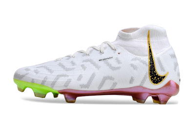 Men's Nike Phantom Luna Elite NU FG Firm Ground High-Tops Football Boots - White/Gold/Black