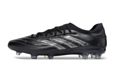 Men's Adidas Copa Pure 2+ FG Firm Ground Low-Tops Football Boots - Black/Silver/White