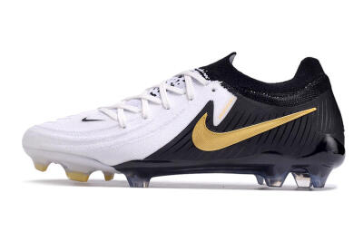 Men's Nike Phantom Luna Elite Low FG Firm Ground Low-Tops Football Boots - White/Black/Gold