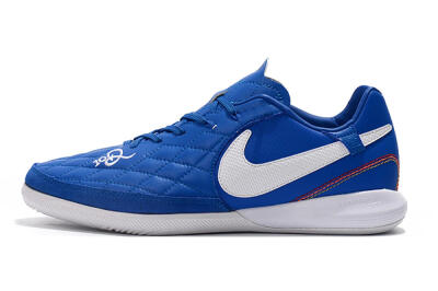 Men's Nike TiempoX Finale IC Indoor & Futsal Low-Tops Football Shoes - Blue/White