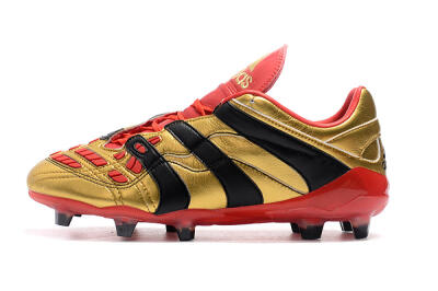 Men's Adidas Predator Accelerator Electricity FG Firm Ground Low-Tops Football Boots - Gold/Red/Black