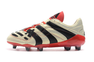 Men's Adidas Predator Accelerator Electricity FG Firm Ground Low-Tops Football Boots - White/Black/Red