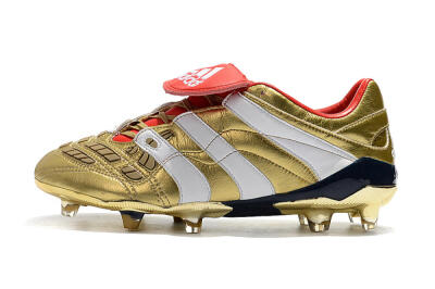 Men's Adidas Predator Accelerator Electricity FG Firm Ground Low-Tops Football Boots - Gold/Red/White