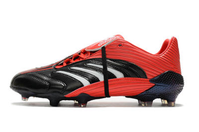 Men's Adidas Predator Absolute 20 FG Firm Ground Low-Tops Football Boots - Black/Red/White