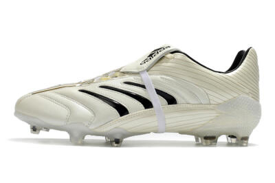Men's Adidas Predator Absolute 20 FG Firm Ground Low-Tops Football Boots - White/Black