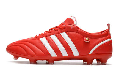 Men's Adidas Adipure FG Firm Ground Low-Tops Football Boots - Red/White