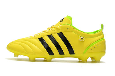Men's Adidas Adipure FG Firm Ground Low-Tops Football Boots - Yellow/Black