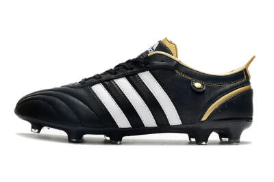 Men's Adidas Adipure FG Firm Ground Low-Tops Football Boots - Black/White