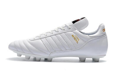 Men's Adidas Copa Mundial Made in Germany FG Firm Ground Low-Tops Football Boots - White/Gold