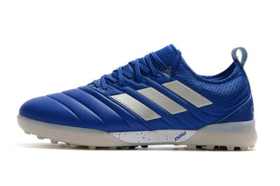 Men's Adidas Copa Tango 20.1 TF Artificial Turf Low-Tops Football Shoes - Blue/Silver