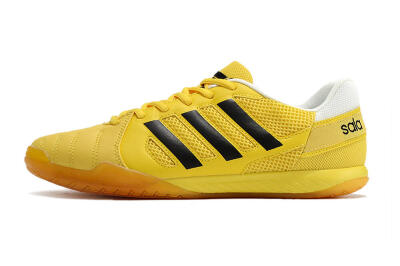 Men's Adidas Top Sala IC Indoor & Futsal Low-Tops Football Shoes - Yellow/Black/White