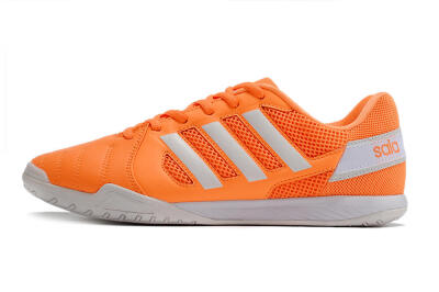 Men's Adidas Top Sala IC Indoor & Futsal Low-Tops Football Shoes - Orange/White