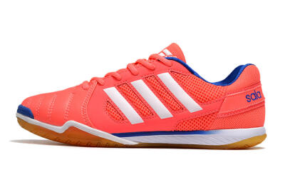 Men's Adidas Top Sala IC Indoor & Futsal Low-Tops Football Shoes - Pink/White/Blue