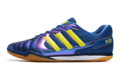Men's Adidas Top Sala IC Indoor & Futsal Low-Tops Football Shoes - Blue/Yellow/White
